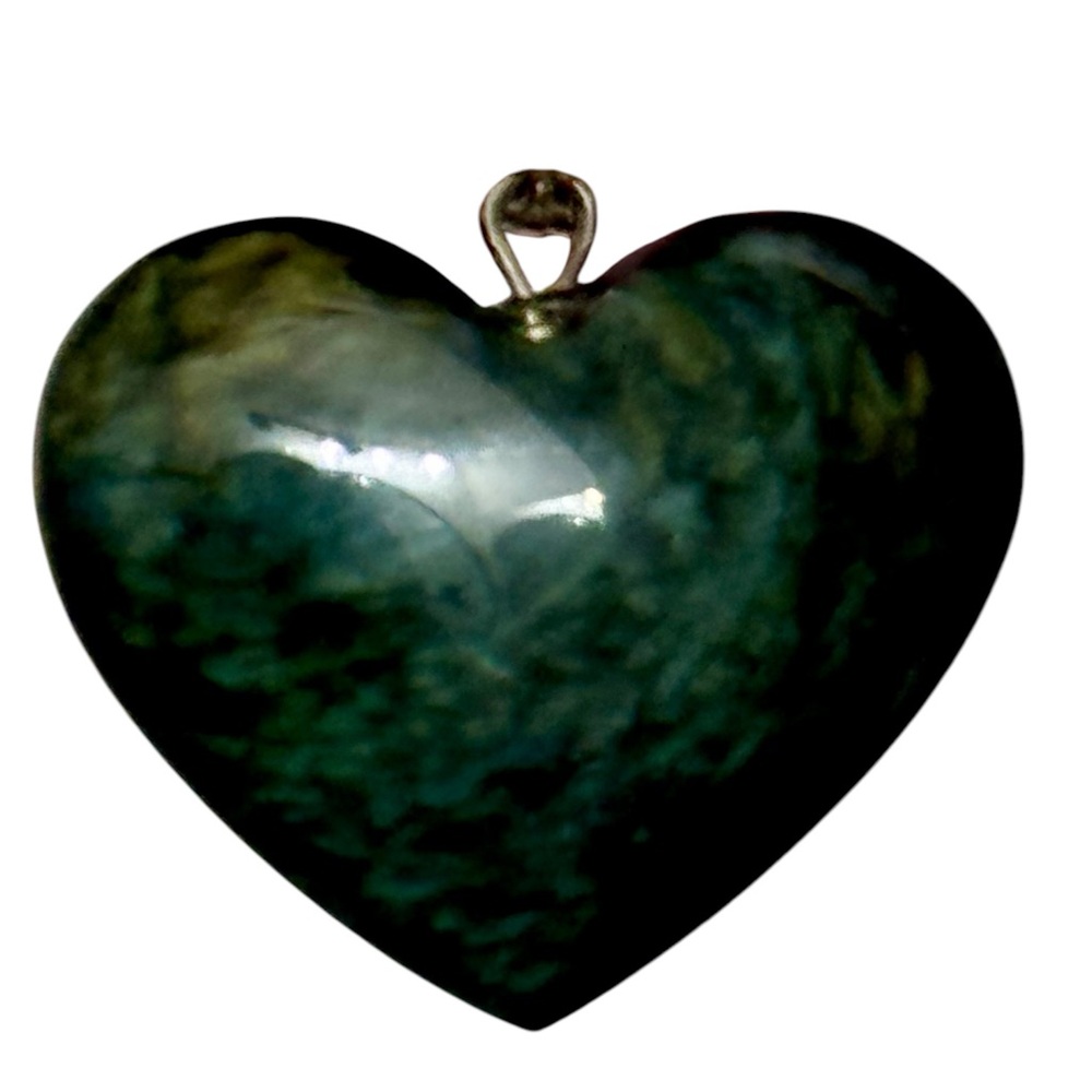 Gold Sheen Obsidian Heart Pendant